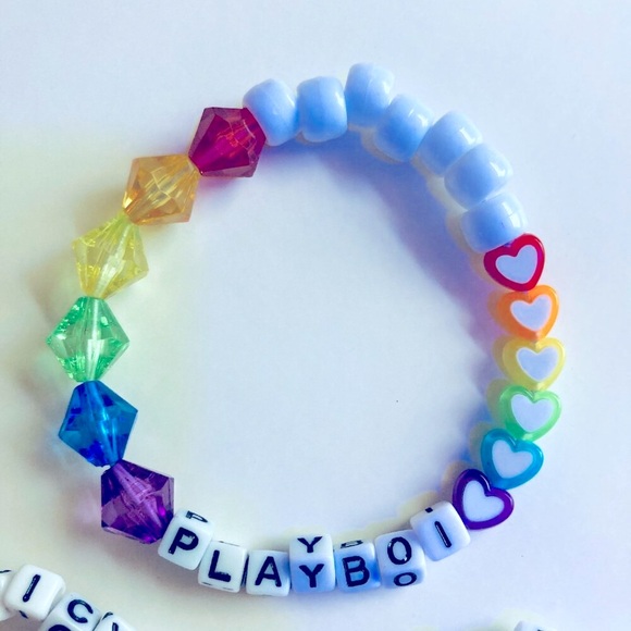 🍒 5/$25 🍒 PRIDE Rainbow Rave Kandi Bracelets | Juicy - Picture 3 of 4